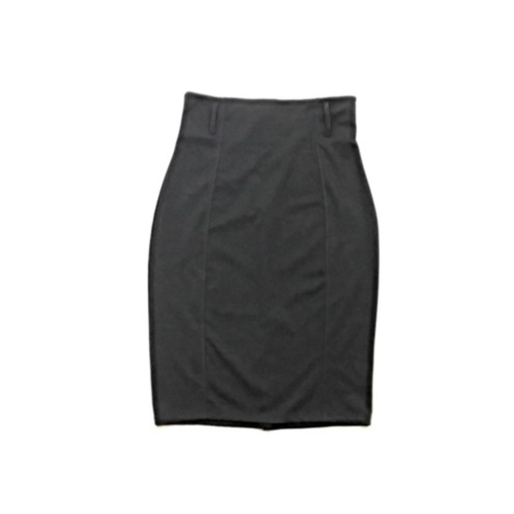 Connection 18 Black Knit Straight Cut Pencil Skirt